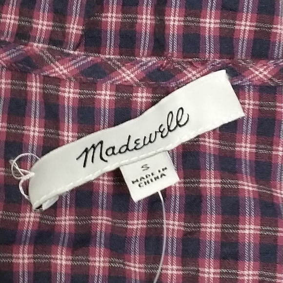 Madewell Checkered Crop Top - Picture 3 of 11